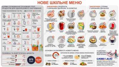 С 1 января в украинских школах начали действовать новые стандарты пита